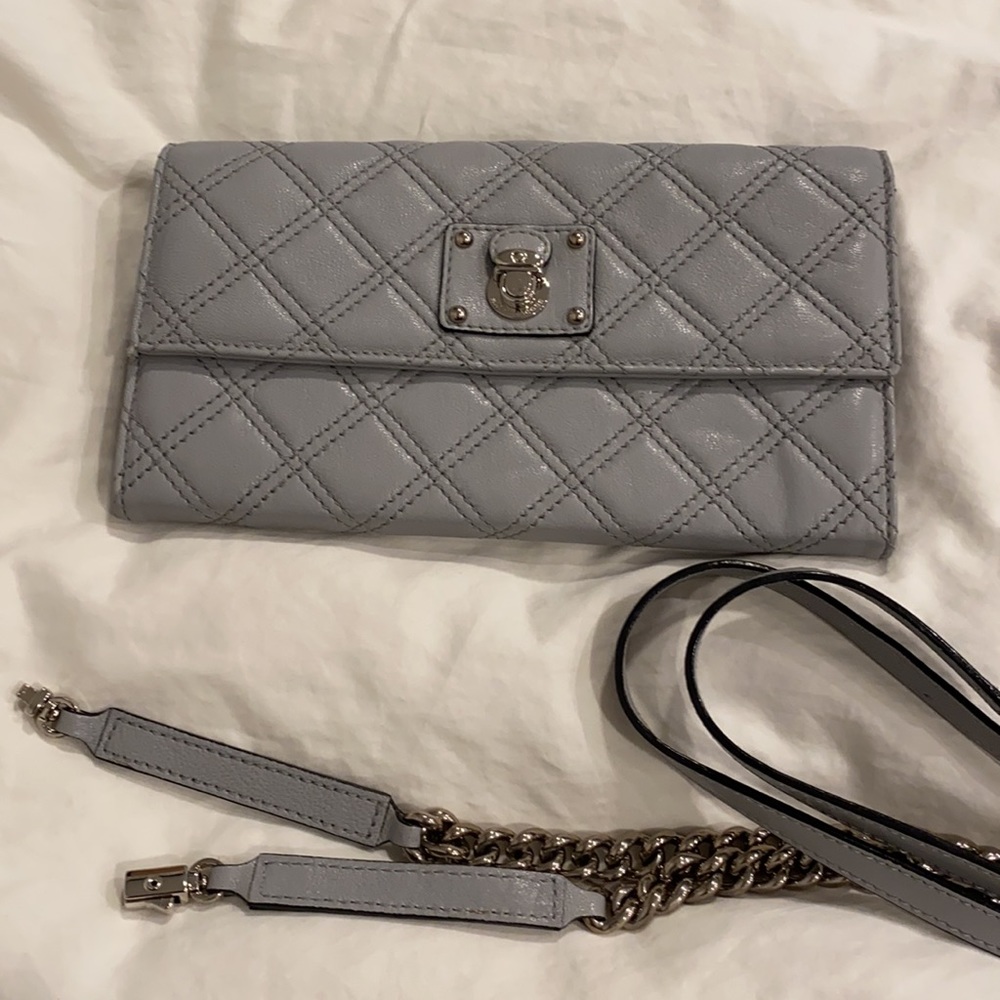 Marc Jacobs leather quilted clutch bag